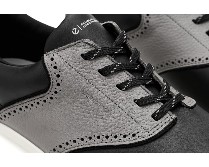 Водонепроницаемые кожаные гольф-ботинки ECCO Golf S Casual Saddle с мембраной ECCO-TEX
