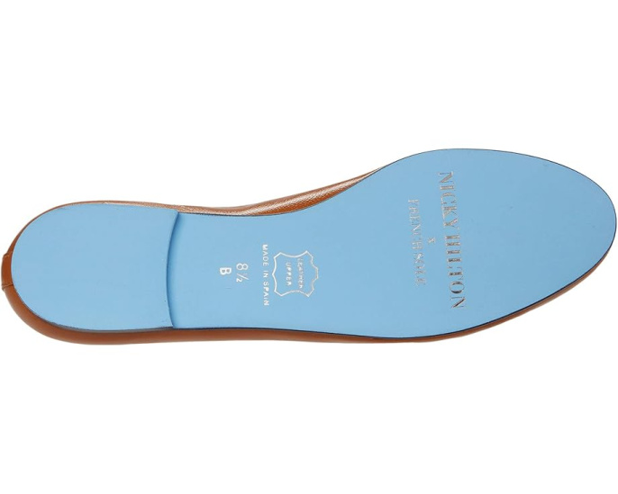 Балетки French Sole Nicky Hilton Kathy с вышитым бантом и кожаной подошвой