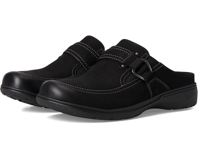 Слипоны Clarks Carleigh Viola из кожи с эластичной вставкой и фурнитурой