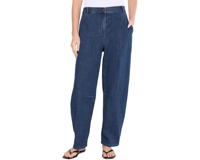 Брюки Eileen Fisher Stretch Denim из хлопка с разрезами на щиколотках