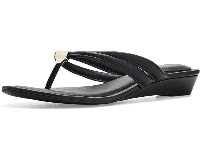 Anne Klein Bari босоножки на танкетке черные