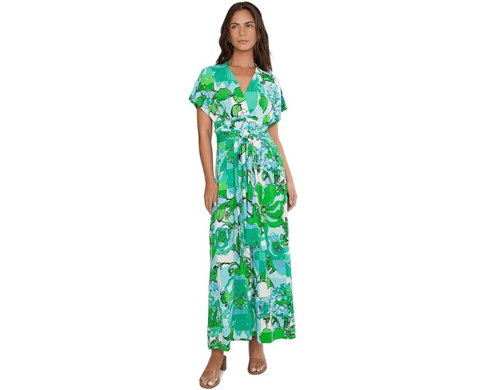 Макси-платье Keenan с запахом и цветочным принтом Lilly Pulitzer