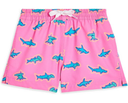 Шорты Chubbies Kids The Pink Apex Swimmers с акулами для детей