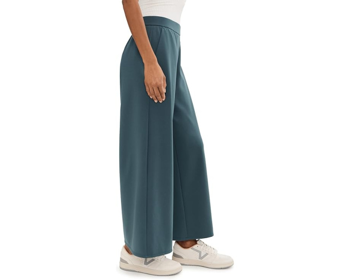 Широкие брюки с манжетами из легкого полотна Ponte Eileen Fisher