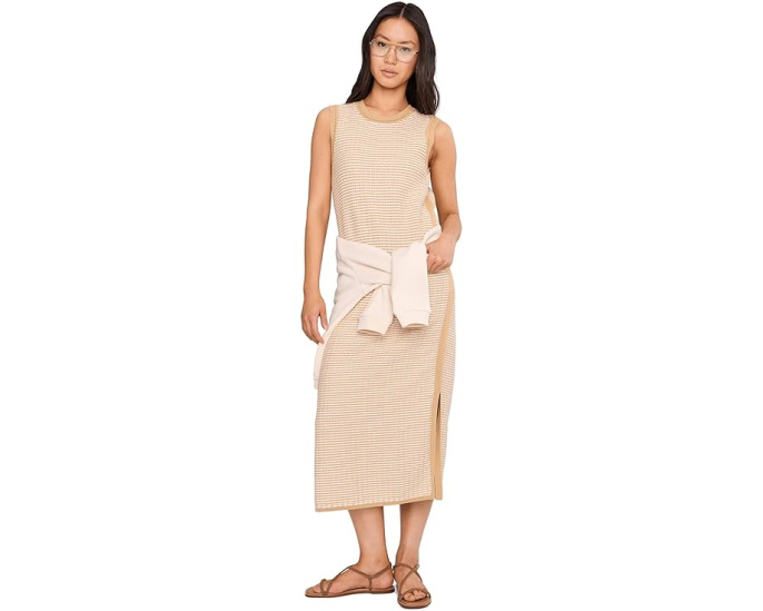 Varley Aoife Knit Dress трикотажное платье бежевое