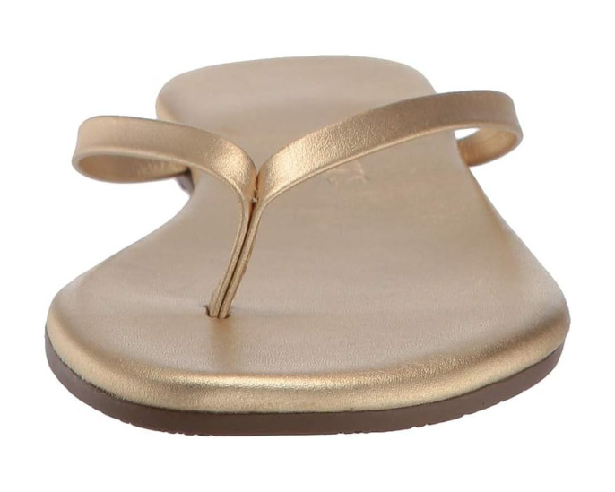 Металлические сандалии TKEES Metallics с кожаной стелькой