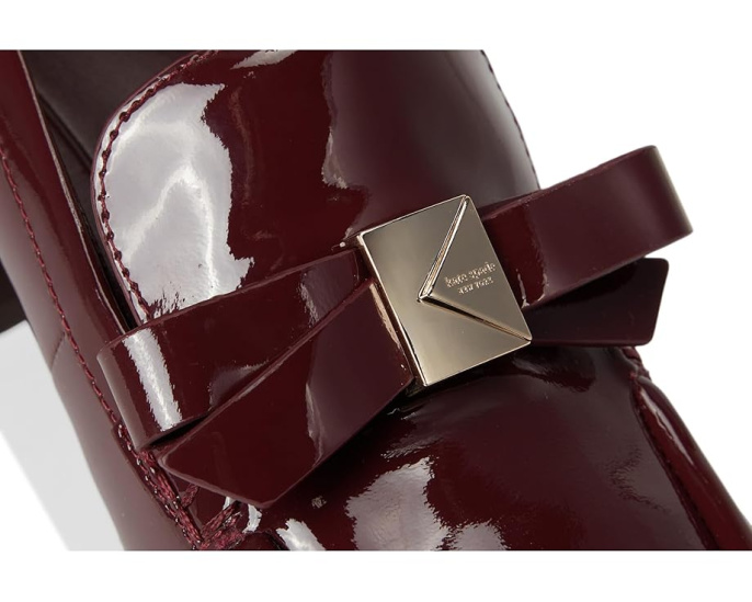 Kate Spade New York лоферы на каблуке Deco Bow из гладкой кожи