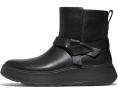 Короткие ботинки FitFlop F-Mode на платформе из кожи с узлом