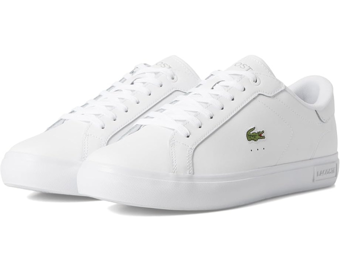 Кроссовки Lacoste Powercourt с верхом из кожи и контрастным крокодилом