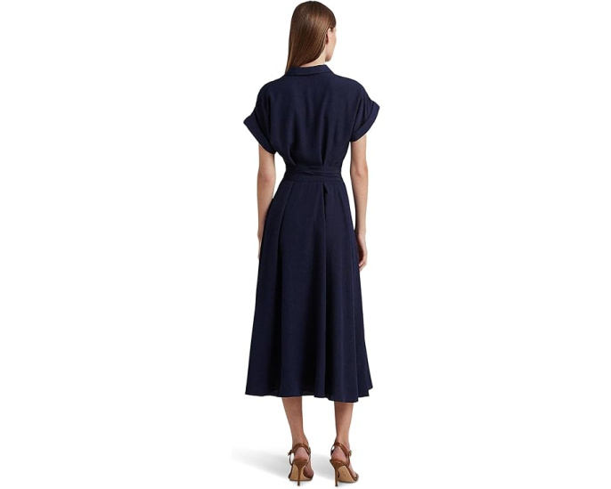 Платье Lauren Ralph Lauren из крепа с поясом и запахом