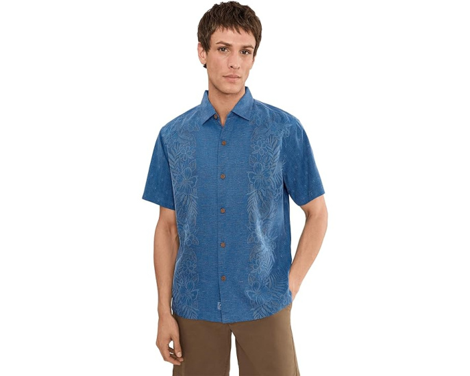 Шелковая рубашка Kona Luxe Border с узором жаккард от Tommy Bahama