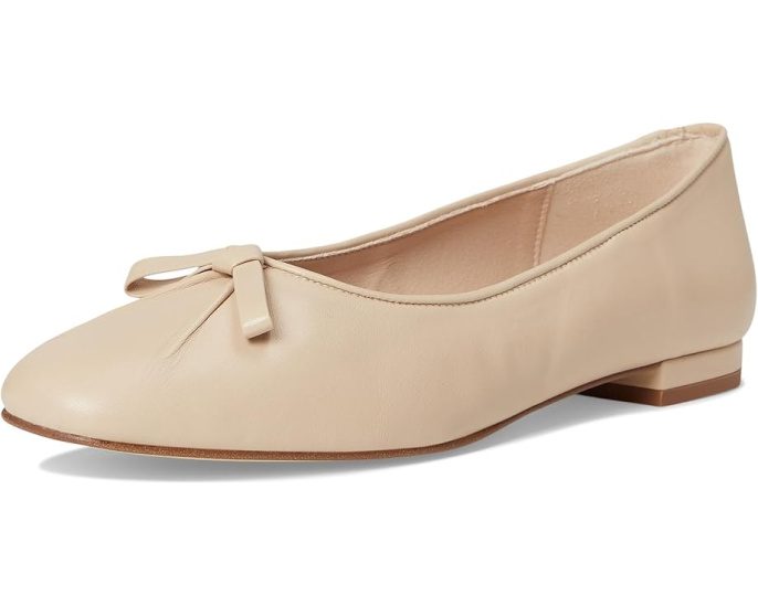 Балетки Poppie с бантом из натуральной кожи от French Sole