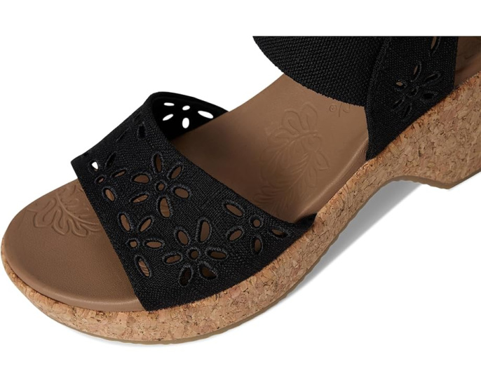 Сандалии Skechers Brystol Beach Bliss с цветочным принтом и пробковым клином