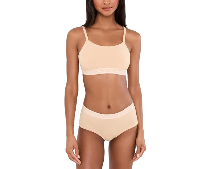 Stretch Cotton Logo Band Bralette