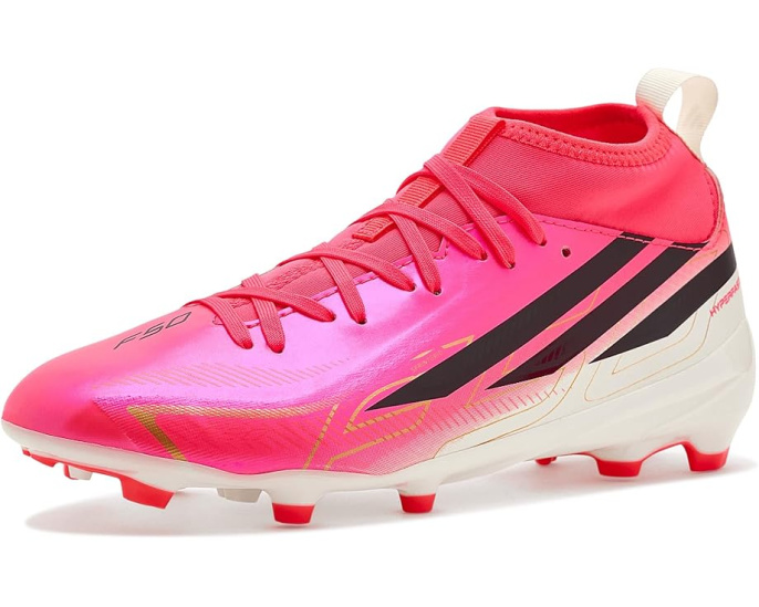Adidas F50 Hyperfast League Mid Firm Ground детские бутсы с пулл-табом