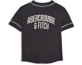 Футболка бейсбольная abercrombie kids Piped Baseball Tee розовая для детей старшего возраста