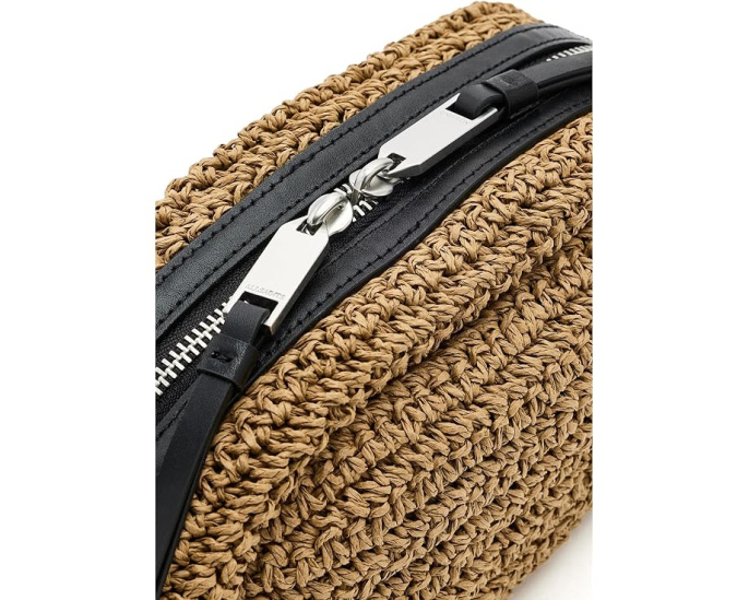 Сумка через плечо Rosalie Arc Raffia AllSaints из плетеной бумаги