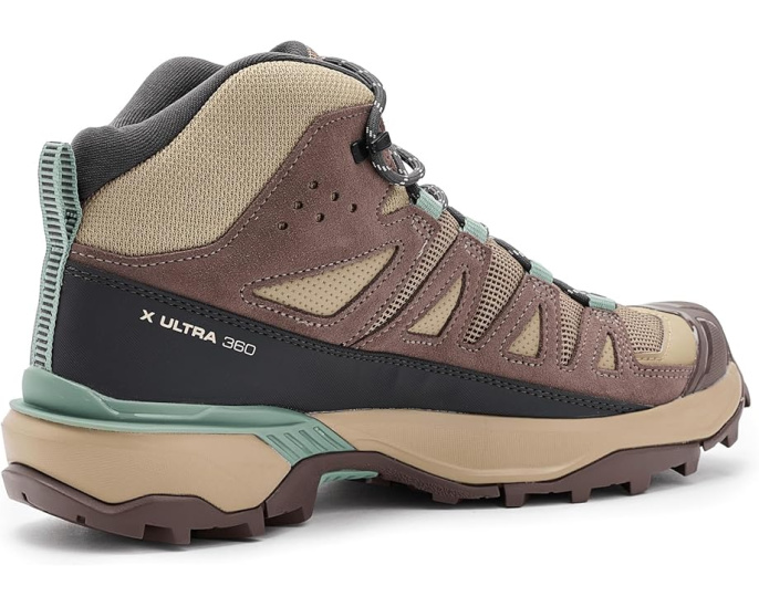 Трекинговые кроссовки Salomon X Ultra 360 Leather Mid с мембраной Gore-tex