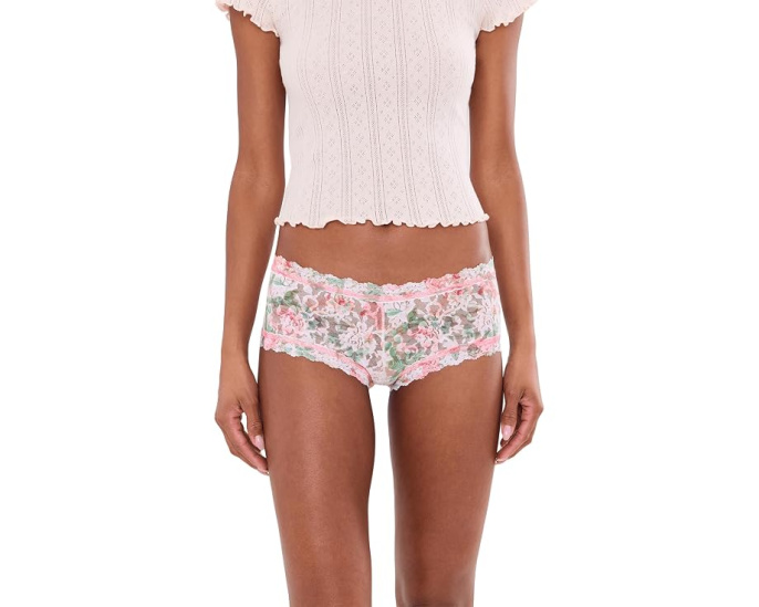 Шорты-бойфренды Hanky Panky Printed Signature Lace® с кружевом