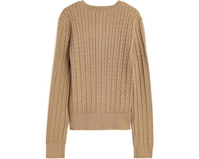 Polo Bear Mini-Cable Cotton Cardigan (Big Kid)