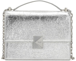 Сумка через плечо Kate Spade New York из мятой металлической кожи с цепочкой и верхней ручкой