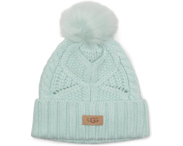 Шапка UGG Cable Beanie с помпоном и косой вязкой