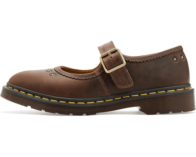 Туфли Dr. Martens Mary Jane Flower с рельефным цветочным узором