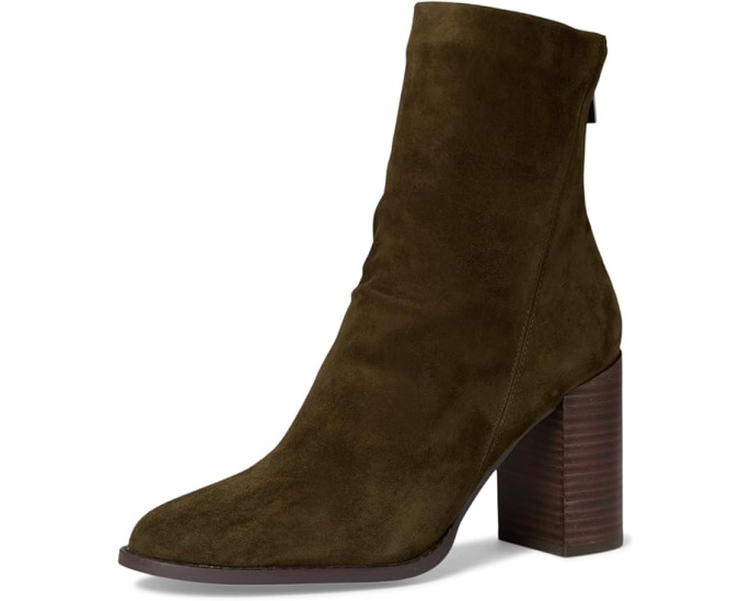 Ботинки Steve Madden Obsession на квадратном каблуке с замком молнией и верхом из замши