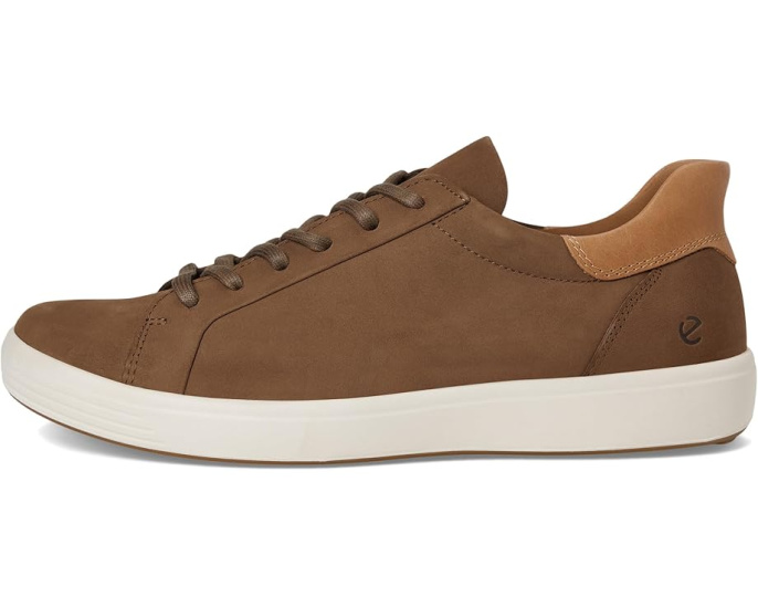 Кроссовки ECCO Soft 7 Easy Slip с кожаным верхом и эластичными шнурками