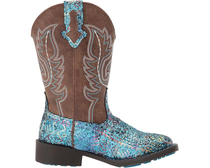 Сапоги Roper Kids Glitter Aztec с квадратным носком и блестками