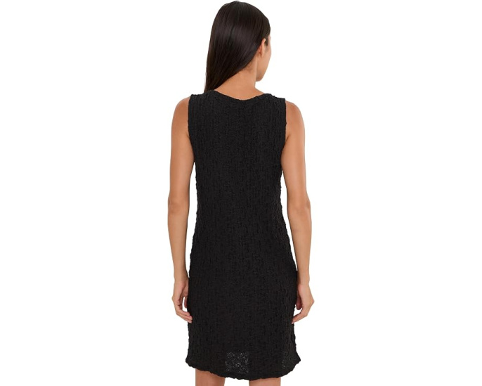 Платье Petite Bubble Jacquard Bateau Neck от Eileen Fisher черное