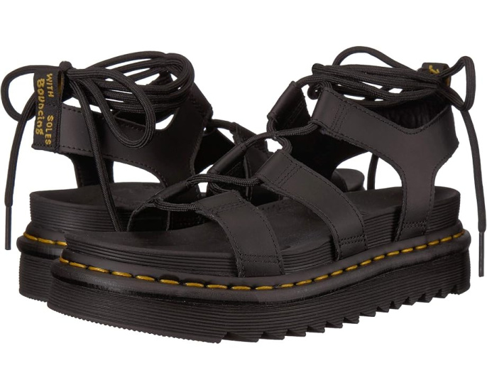 Кожаные сандалии-гладиаторы Dr. Martens Nartilla на платформе