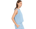 Топ Eileen Fisher из легкого денима с круглым вырезом