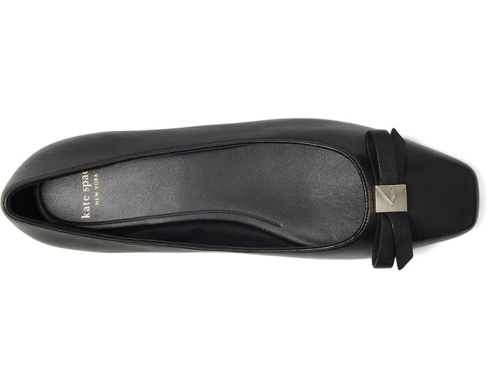 Балетки Kate Spade New York Deco Bow из гладкой кожи с бантом