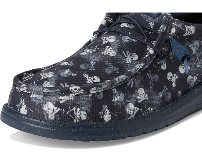 Кроссовки Hey Dude Wally Funk Skull Print с принтом черепа и эластичными шнурками