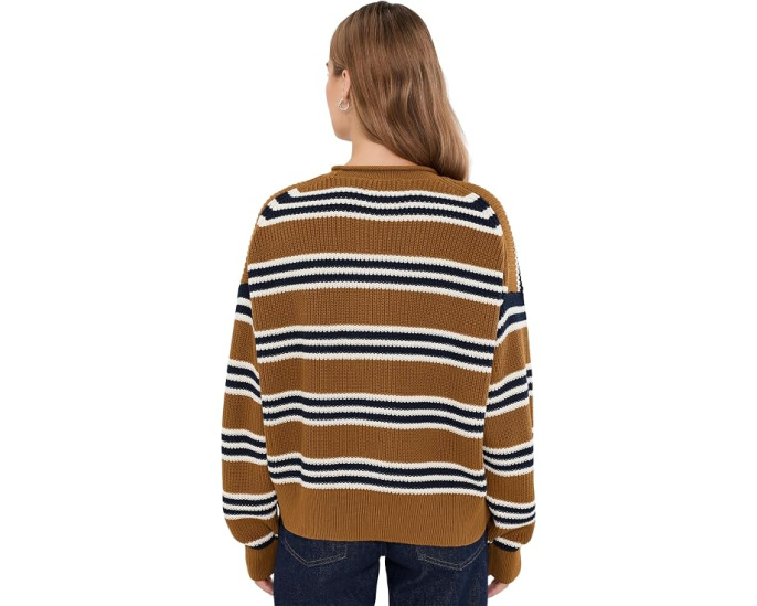 Arden Rollneck Cotton Pullover - Stripe 1