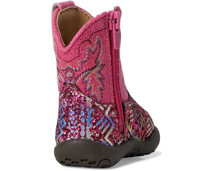 Детские сапоги Roper Cowbabies Glitter Aztec с блестками и боковой молнией
