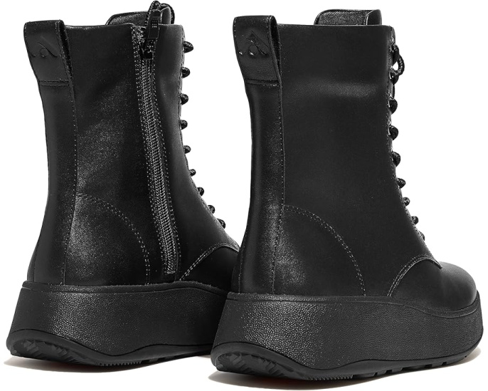 Ботильоны FitFlop F-Mode на шнуровке и платформе из кожи