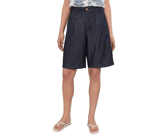 Джинсовые шорты NYDJ Gwen Relaxed Bermuda Denim в темном индиго