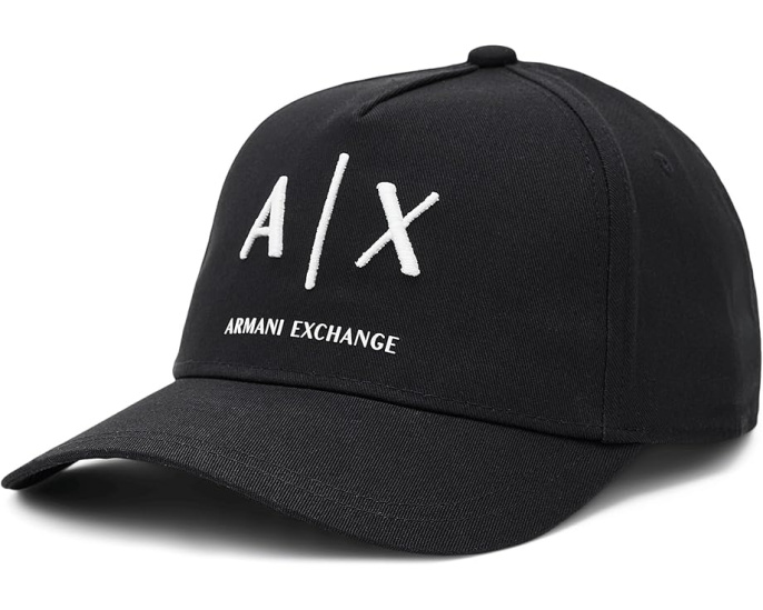 Armani Exchange бейсболка из хлопкового твила с логотипом