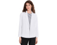 Eileen Fisher Блейзер Cotton Blend Ponte в белом цвете с лацканами