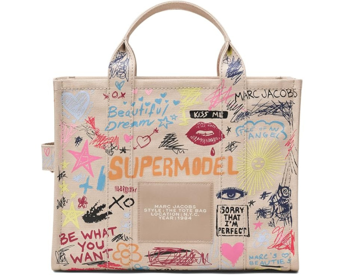 The Punk Scribble Canvas Medium Tote Bag