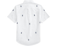 Polo Ralph Lauren рубашка с коротким рукавом для детей Pony Oxford White Navy