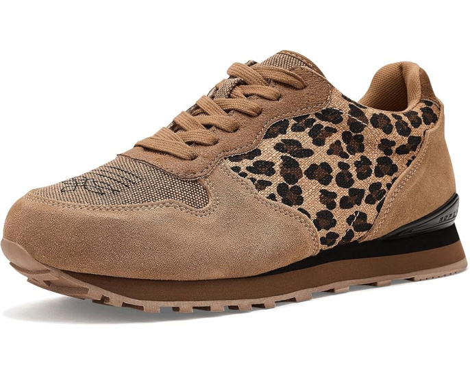 Кроссовки Roper Giddyup Leopard с леопардовым принтом из замши