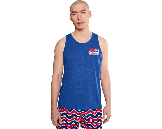 Chubbies майка The Ol' College Try с принтом Синий