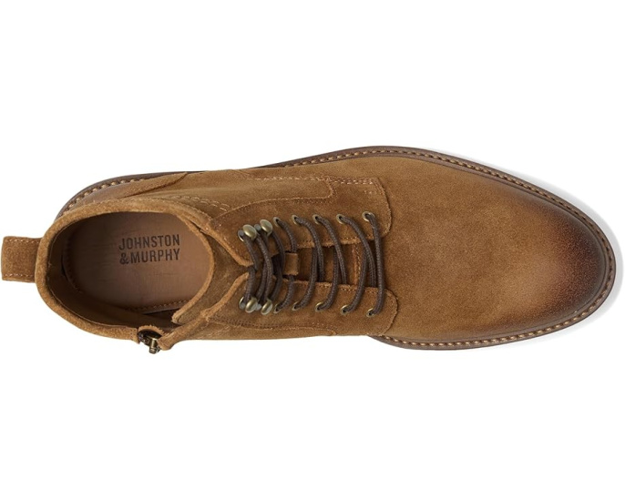 Ботинки Johnston & Murphy Barrett Plain Toe с гладким мысом и шнуровкой