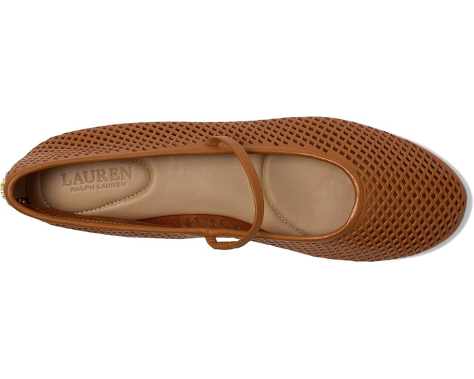 Балетки Jayna Mary Jane Lauren Ralph Lauren из перфорированной кожи