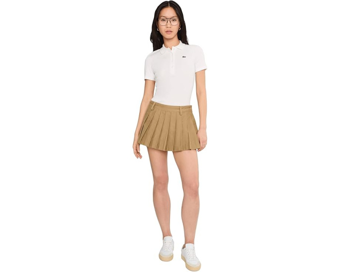 Поло Lacoste Slim Fit из ребристого хлопка с приталенным кроем