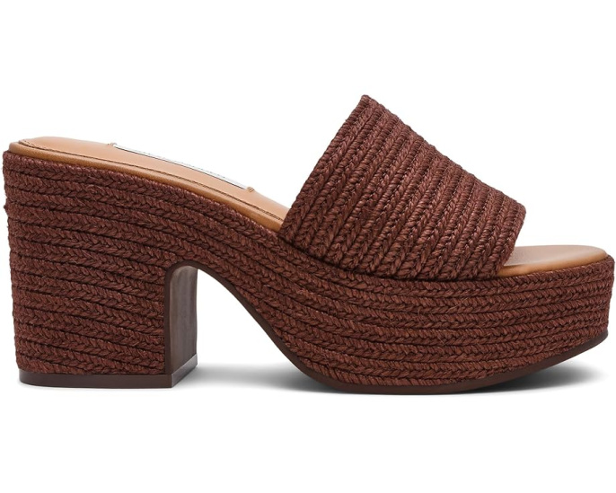 Steve Madden сандалии Trippy на платформе с верхом из рафии и круглым открытым носком