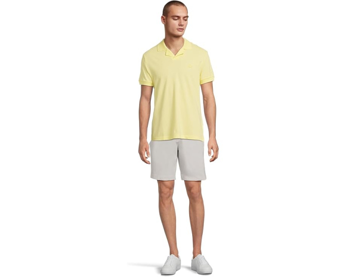 Поло Lacoste Classic Fit Buttonless без пуговиц желтое